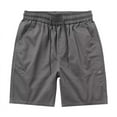 thumbnail image 3 of JTieacloth Classic Mens Cargo Short Men's Summer Lightweight Solid Color Elastic Waistband 5 Inch Shorts,Gray, 3 of 5