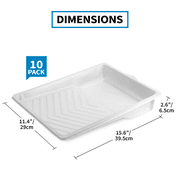Precision Defined Paint Roller Tray Liner Set 9-inch, 10-Pack New (11.4 x 15.6 x 2.6-inch)