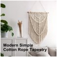 thumbnail image 2 of Tapestry Modern Simple Design Wall Hanging Ornament Cotton 4 5 3 Rope Macrame Tassel Decoration for Home, 2 of 7