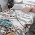 thumbnail image 5 of Yibo Fall Floral Leaves Blanket Flannel Soft and Comfortable Anti-static Bed Sofa Blanket, 5 of 5
