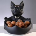 thumbnail image 3 of Estatua de Bulldog Francés, figura de perro divertido, caja de almacenamiento creativa para joyería de llaves, Control remoto, decoración de mesa para el hogar, 3 of 4