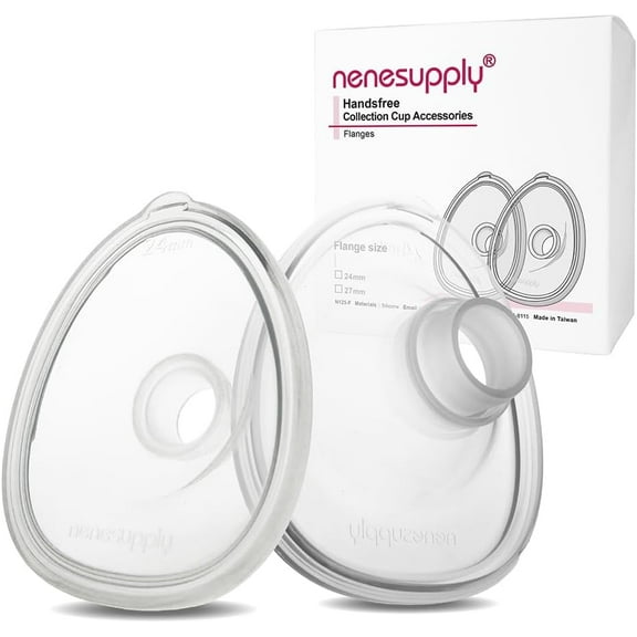 Nenesupply 24mm Silicone Flanges Breastshields for Handsfree Wearable Collection Cups Work with Nenesupply Handsfree Wearable Collection Cups Only. Made of Food Grade Silicone.