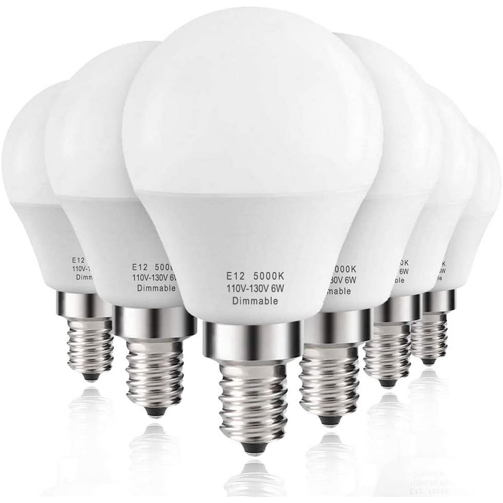Prosperbiz E12 Dimmable 6 watt (60w Equivalent) LED Bulbs, Small Base