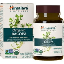 Himalaya Organic Bacopa Monnieri Nootropic Herbal Supplement, Mental Alertness, Memory, Cognition, 30 Caplets