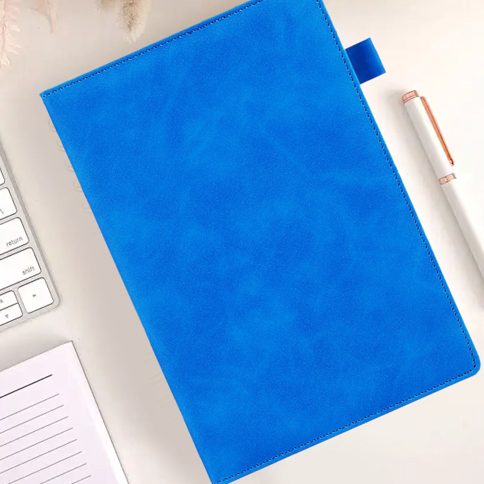 VKLU 3 Pcs A5 Blank Journal Notebook Set, Unlined Leather Sketchbooks for Drawing & Note-Taking, 180° Lay Flat 100GSM Thick Paper