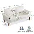thumbnail image 2 of Velvet Spring Couch, 56" Comfy Loveseat Sofa Beige, Mid Century Modern Tufted Sofa Couch, Small Couch with Solid Wood Frame, 2 Seater Sofa for Living Room, Bedroom, Apartment, Small Spaces, 2 of 8