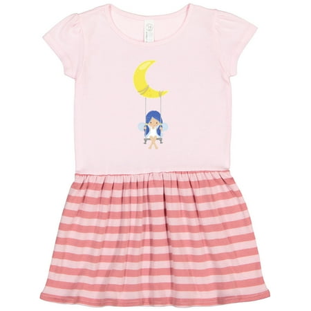 

Inktastic Stardust Fairy Cute Fairy Fairy on a Swing Moon Gift Toddler Girl Dress
