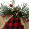 thumbnail image 6 of Northlight 5.75" Red Plaid and Burlap Christmas Stocking Ornament, 6 of 7