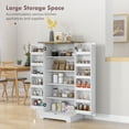 thumbnail image 4 of HOMCOM Kitchen Pantry Storage Cabinet with Adjustable Shelves Cream White, 4 of 10