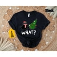 thumbnail image 5 of Funny Christmas Cat Graphic Print T-Shirt | WHAT? Tree Knockdown Design | Holiday Humor Tee, 5 of 7