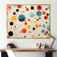 thumbnail image 1 of Designart Abstract Midcentury framed wall art decor, Midcentury framed wall art, Orange Blue Mid Century Geometric composition I , Extra large Mid-Century Modern Gold framed wall art, Gold Frame, 1 of 5