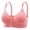 Hot Pink, variant on Women’s Front Closure Wireless Bra, Adjustable Strap Breathable Everyday Comfort Support Bra Red XXXL