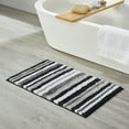 thumbnail image 4 of Better Trends 3 Piece Bathroom Rug Set 100% Polyester Soft Water Absorbent Non Slip Bath Mat Machine Washable Rug Griffie Collection - Gray, 4 of 8