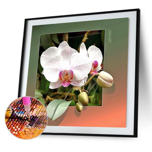 Cuadros Decorativos Cuadro de arte de mosaico de diamantes de imitación de flor de pintura de diamante DIY 5D para el hogar DQrwqpou Nuevos Originales