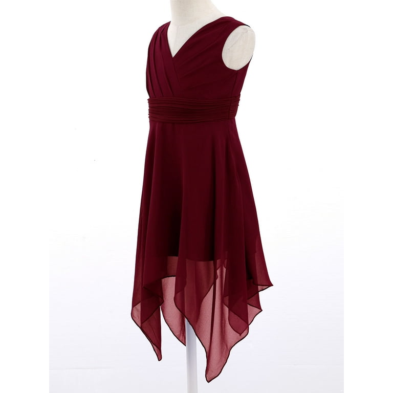 adelyn rae asymmetrical dress One Shoulder Low Waist Pleated Asymmetrical Cut Chiffon Midi Dress