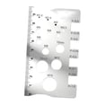 thumbnail image 1 of Identificador de tornillos, comprobador de roscas de tuercas y pernos, tabla de tamaños de tornillos de plomero, regla, herramienta de medición, 1 of 9