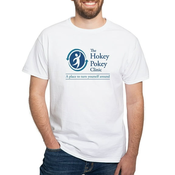 CafePress - The Hokey Pokey Clinic T Shirt - Men's White Classic Cotton T-Shirts