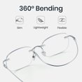 thumbnail image 4 of Cyxus Titanium Blue Light Glasses for Men Frameless Rimless Glasses Computer Glasses UV protection Eyeglasses T18, 4 of 5