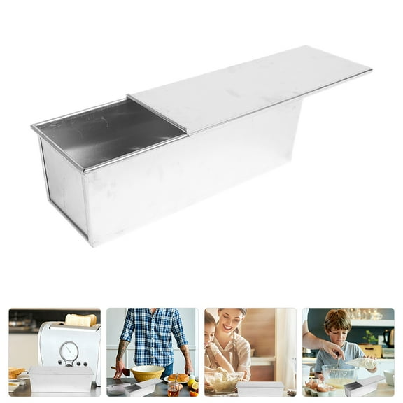 WHAMVOX Lidded Loaf Pan Rectangular Non-stick Toast Baking Pan Bread Bakeware for Home