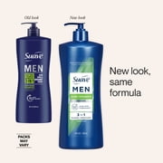 Suave Men Soothing 3-in-1 Shampoo, Conditioner & Body Wash, Aloe & Vitamin B, 28 FL OZ