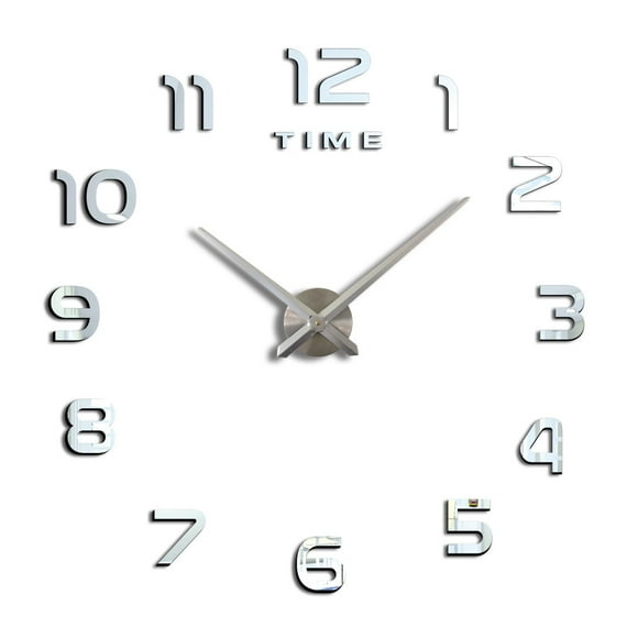 Decorative creative wall clock diy acrylic digital wall clock living room wall sticker clock