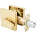 thumbnail image 2 of Grade 3 Contemporary Square Deadbolt, KW Keyway, Satin Brass by Stone Harbor Hardware, 2 of 4