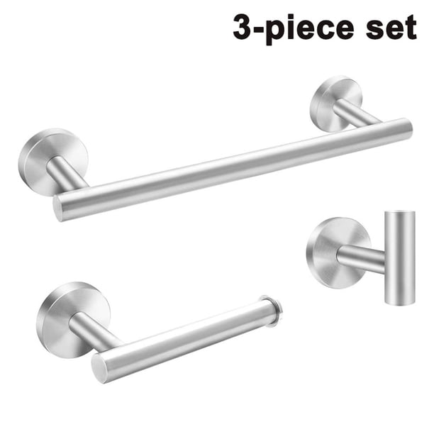 Toallero de tres piezas Adepaton acero inoxidable cepillado 2035067-1