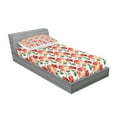 thumbnail image 2 of Ambesonne Floral Fitted Sheet & Pillow Sham Set, Traditional Russian Roses, Twinxl, Multicolor, 2 of 2