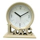 thumbnail image 5 of Reloj de mesa geométrico decorativo con números arábigos, silencioso y redondo. Rosa, 5 of 9