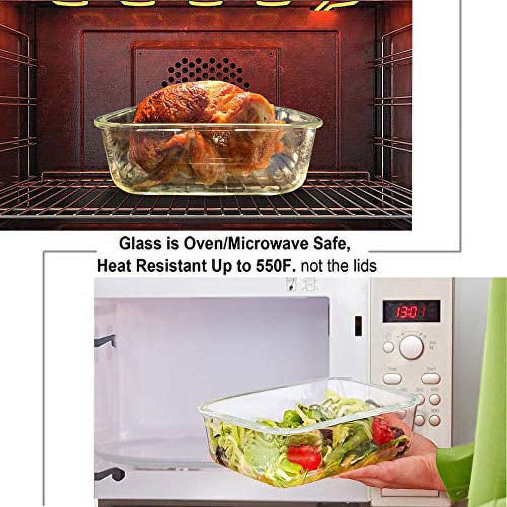 Oven Safe Glass Food Storage Container Set with Plastic Lids - 4 Pack, 4 PC  - Gerbes Super Markets