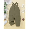 thumbnail image 2 of Bagilaanoe Toddler Baby Girl Boy Jumpsuit Sleeveless Romper Suspender Overalls 6M 12M 18M 24M 3T 4T Long Pants Outfits, 2 of 9