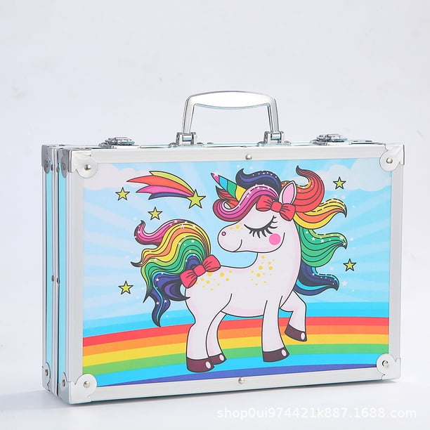 145 Piezas Caja de Aluminio Pincel Acuarela Pincel Set Doble Capa Aleación de Aluminio Niños Crayones Pintura al Óleo Herramientas de Arte