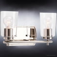 thumbnail image 4 of Luxury Traditional Bath Light, 7.625H x 13.875W, with Transitional Style, Polished Nickel, UHP4151 by Urban Ambiance, 4 of 5
