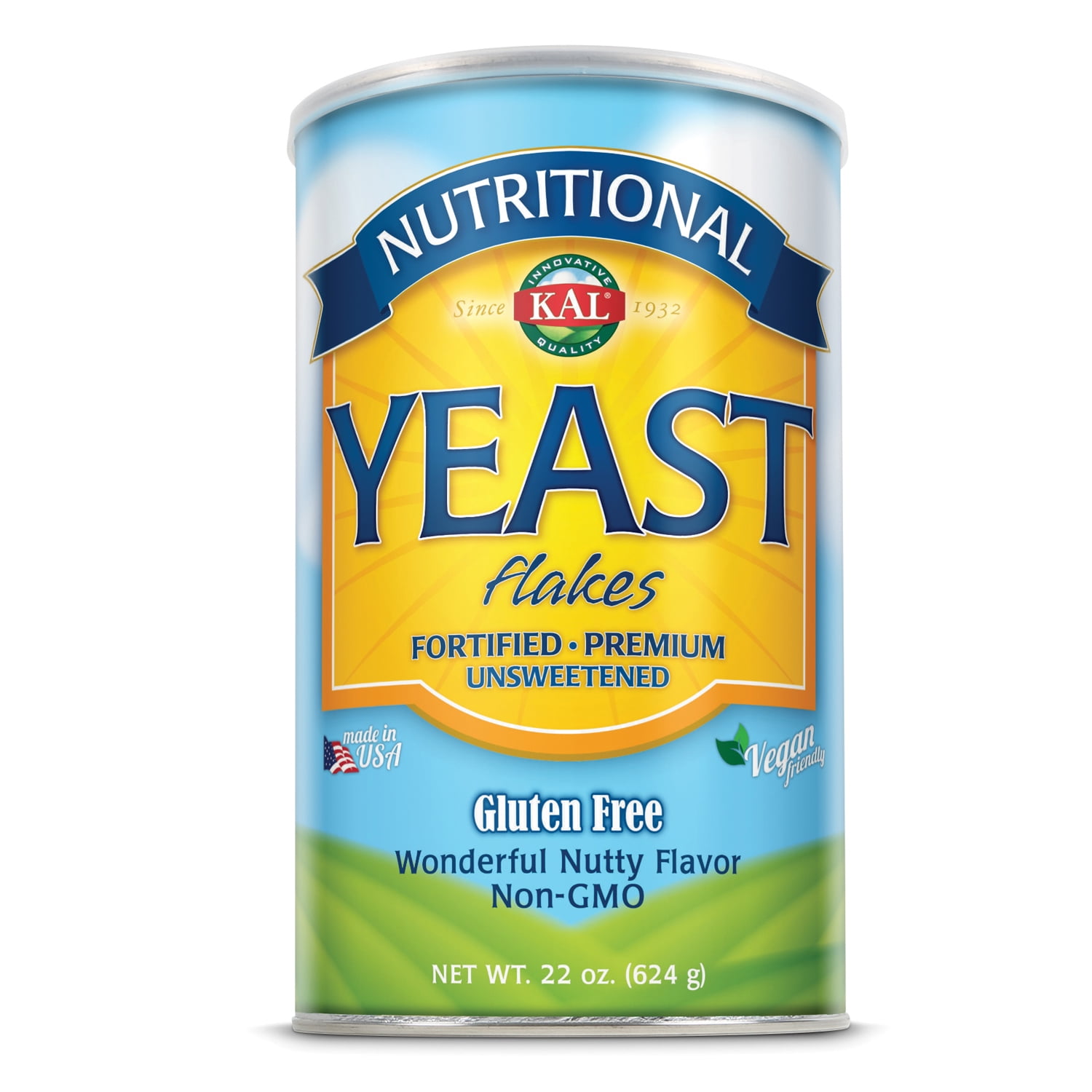 KAL Nutritional Yeast Flakes With Vitamin B12 Unsweetened Great kal-nutritional-yeast-flakes-with-vitamin-b12-unsweetened-great