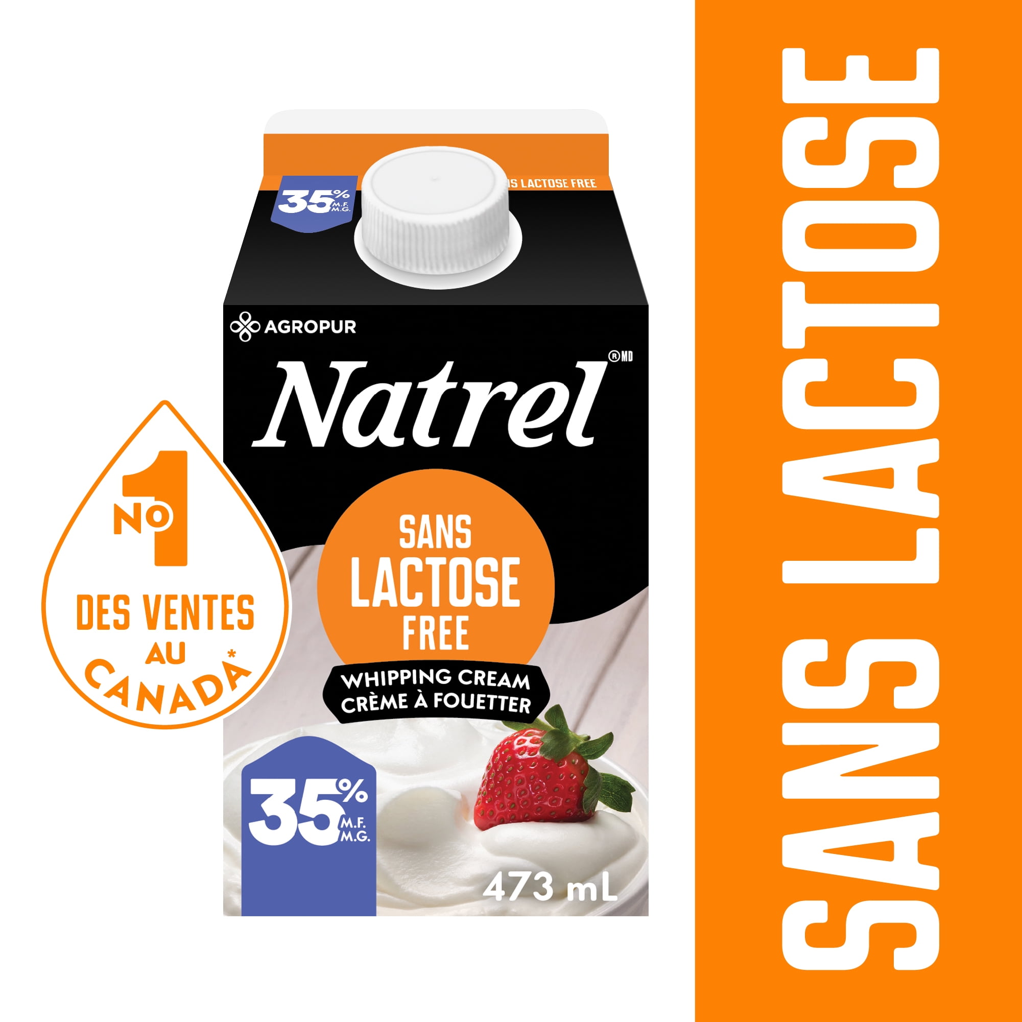 Natrel Lactose Free 35% Whipping Cream, 473 mL
