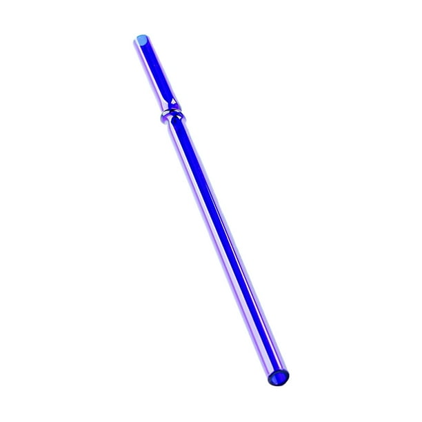 Paja Reutilizable de Las Pajas de Beber Del Agua Colorida de Las Pajas de Cristal Cepillo de Limpieza Azul perfecl Dispensador de paja de beber