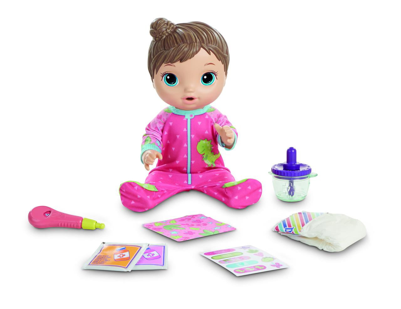 Say Pacific Islands Holdall Baby Alive Mix My Medicine Dinosaur Pajamas Doll Playset, 9 Pieces -  Walmart.com