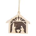 thumbnail image 3 of Colgante de ventana navideño con Jesús, accesorios para la escena de la natividad, madera duradera y decorativa. Estilo B, 3 of 9