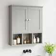 thumbnail image 6 of Walsunny Bathroom Medicine Cabinet, Wall-mounted Storage Cabinet with Adjustable Partitions, with 3 Open Shelves for Bedroom Organizer or Laundry, 6 of 7