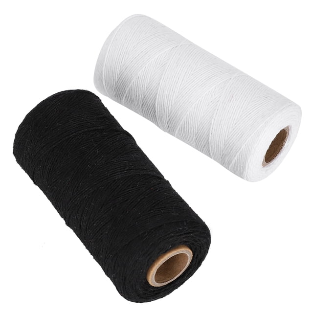 Garosa Embroidery Machine Thread, Ture Cotton Weaving Thread, 250 Meters 2Pcs Ribbons Warp Yarns