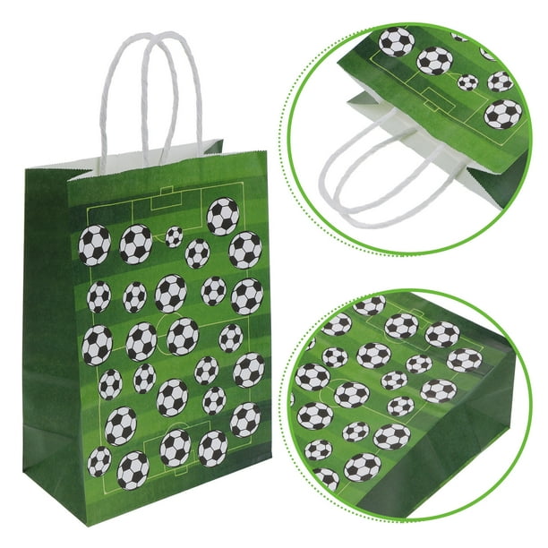 UPGRATOR 16Ud Bolsas De Papel Con Patrón De Fútbol Para Regalos Y Souvenirs En Fiestas Deportivas
