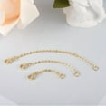thumbnail image 4 of Alexcraft Gold Plated Necklace Extenders, 14K Gold Chain Extenders with Lobster Clasp, Durable Plated Necklace Bracelet Anklet Extension Chains (1 2 3 Inches, 3PCS), 4 of 6
