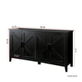 thumbnail image 4 of 59" Sideboard Cabinet, Modern Buffet Cabinet with Adjustable Shelves and 4 Doors, Large Coffee Bar Table with Dtorage, Wood Console Cabinet, for Living Room, Dining Room, 4 of 9