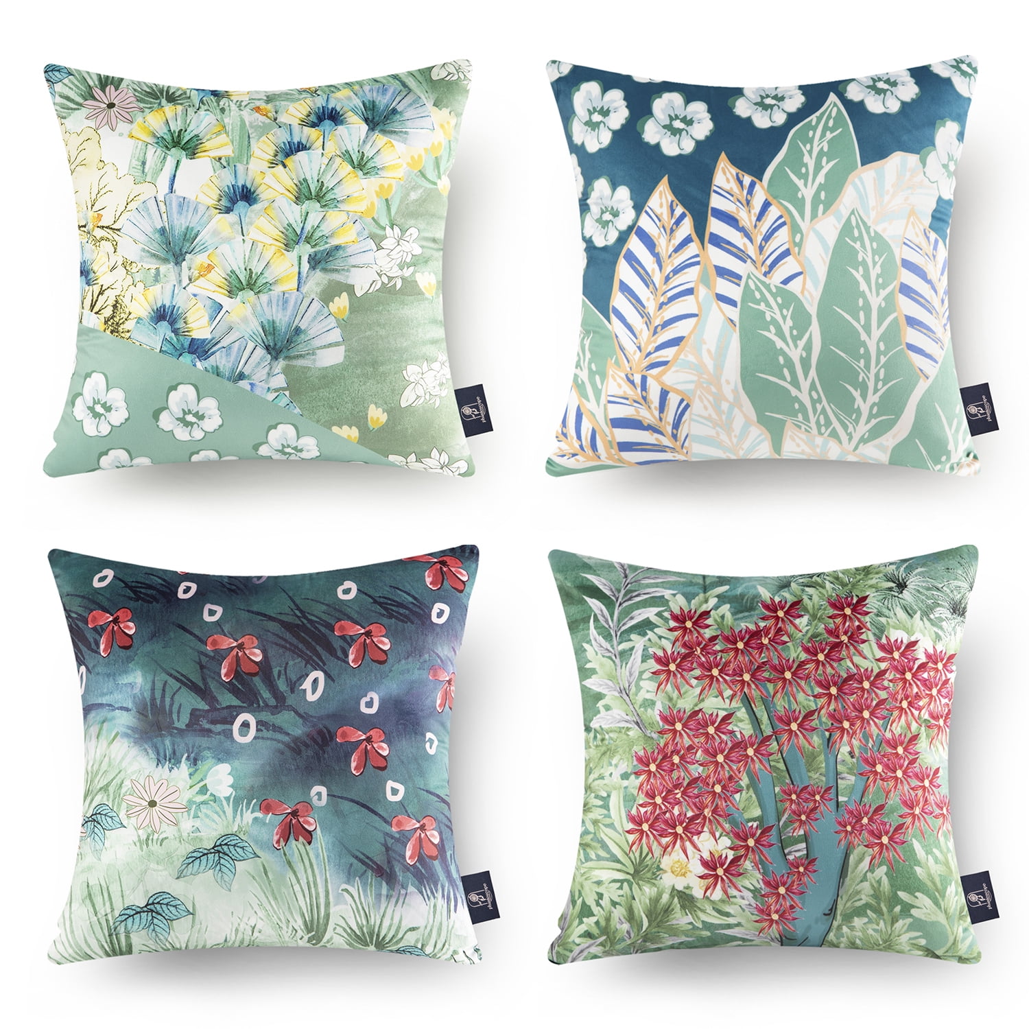 18"*18" Cotton Linen Floral Tropical Pillow Case Waist Throw Cushion Cover Decor 