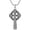 A, variant on Irish Celtic Knot Cross Necklace for Men Sterling Silver Irish Catholic Celtic Knot Cross Pendant Necklace for Women with 2.5mm 24"+2" Stainless Steel Round Box Chain Jewelry for Men & Women