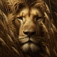 thumbnail image 6 of WYYP Lion Tall Grass Round Tablecloth Waterproof 100% Polyester Fiber White, 6 of 8