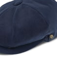 thumbnail image 5 of Walrus Hats Beckham Navy 8 Panel Newsboy Cap – Lightweight 100% Cotton Flat Cap for Men with Double Snap Brim, Grosgrain Sweatband, Polyester Lining & Removable Side Pin, 5 of 6