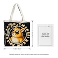 thumbnail image 5 of Cute Cartoon Creature Tote Bag - Character with Big Eyes Cheerful Design Perfect for Shopping Travel & Parties - Reusable Canvas Bag, 5 of 6