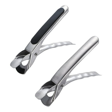 

NUOLUX 2pcs Hot Plate Gripper Stainless Steel Bowl Retriever Kitchen Bowl Tongs