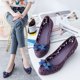 thumbnail image 4 of Sandalias de plástico con tacón inclinado pequeño para mujer, zapatos de gelatina con huecos de cristal, transpirables, porosas, botas de lluvia, novedad de verano de 2024, 4 of 4
